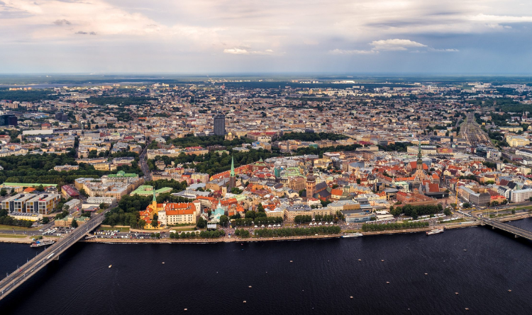Rīgas vēsturiskais centrs, skats no augšas
