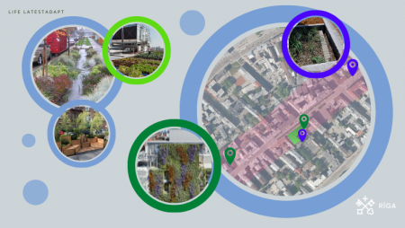 Dabā balstītu un viedo risinājumu portfeļa izstrāde un demonstrēšana pilsētu klimata noturības uzlabošanai Latvijā un Igaunijā” (LIFE LATESTadapt)