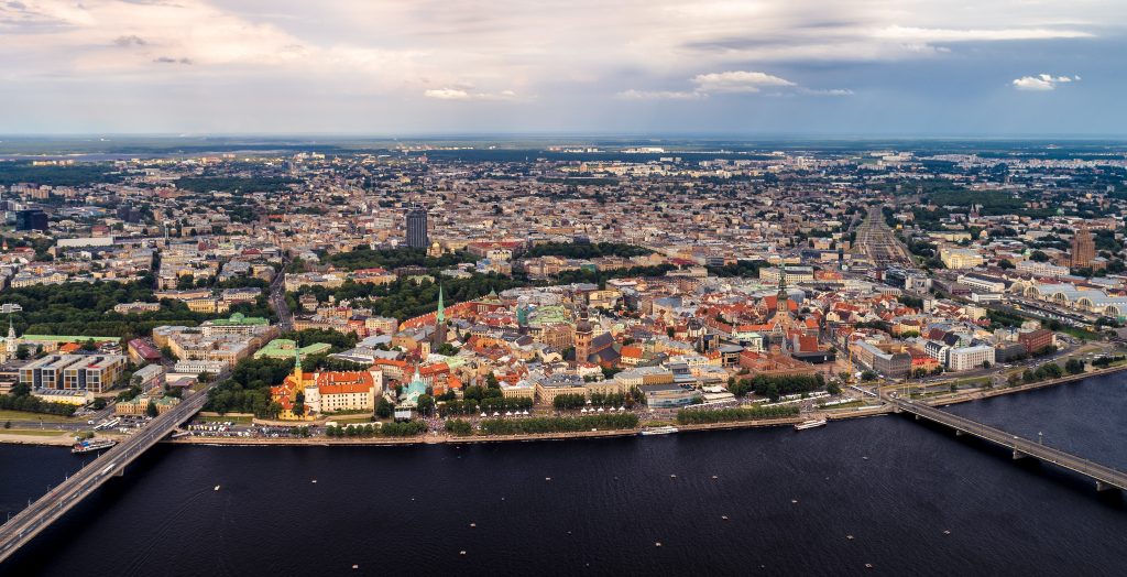 Rīgas vēsturiskais centrs, skats no augšas