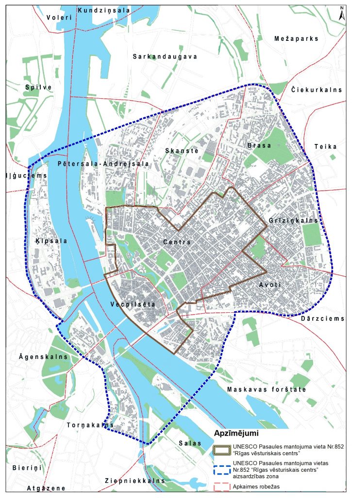 Shēma “Rīgas vēsturiskā centra un tā aizsardzības zonas teritorija”