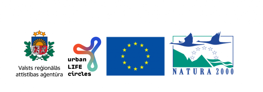 Valsts reģionālās attīstības agentūras, Urban LIFE Circles, Eiropas un NATURA 2000 logo