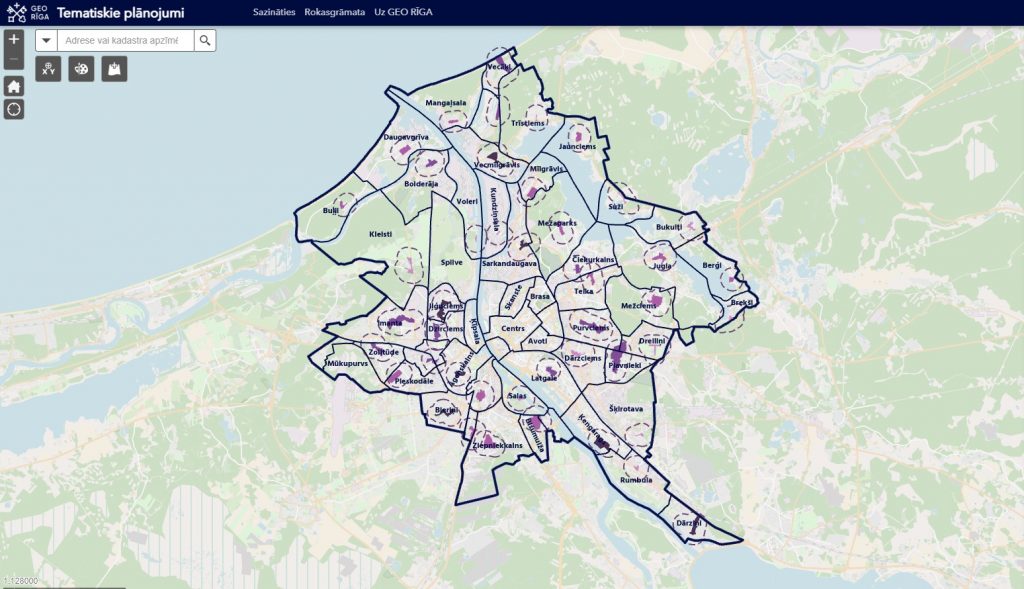 Georiga karte "Tematiskie plānojumi"