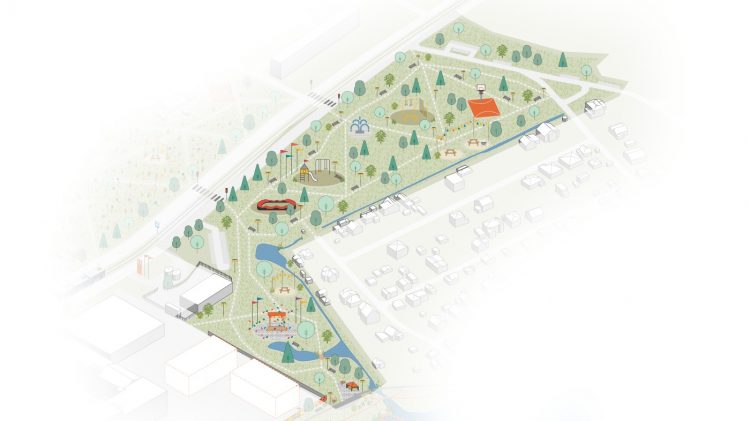 Ķengaraga parka un promenādes posma projektēšana Ķengaraga apkaimes centrā
