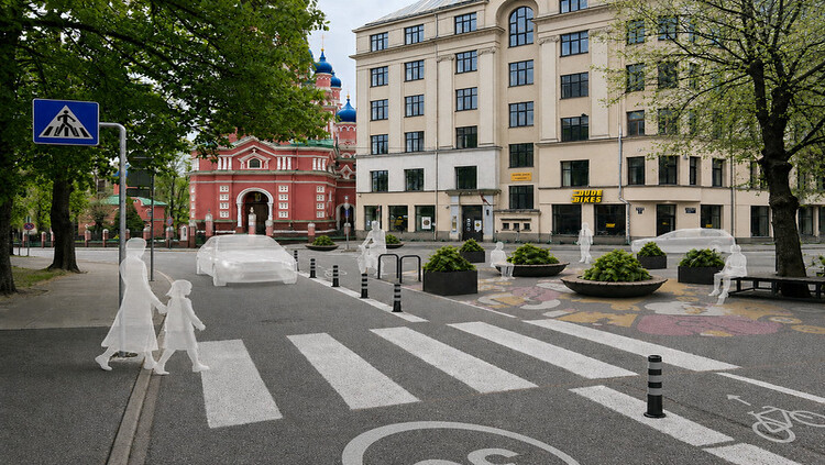 Āgenskalnā Meža, Puķu un Nometņu ielas jaunajās gājēju zonās veidos māksliniecisku asfalta krāsojumu un labiekārtos teritoriju